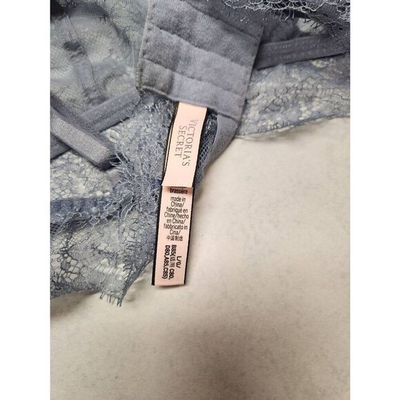 Victoria's Secret size L Blue Lace Triangle Bralette Bra - Picture 3 of 3